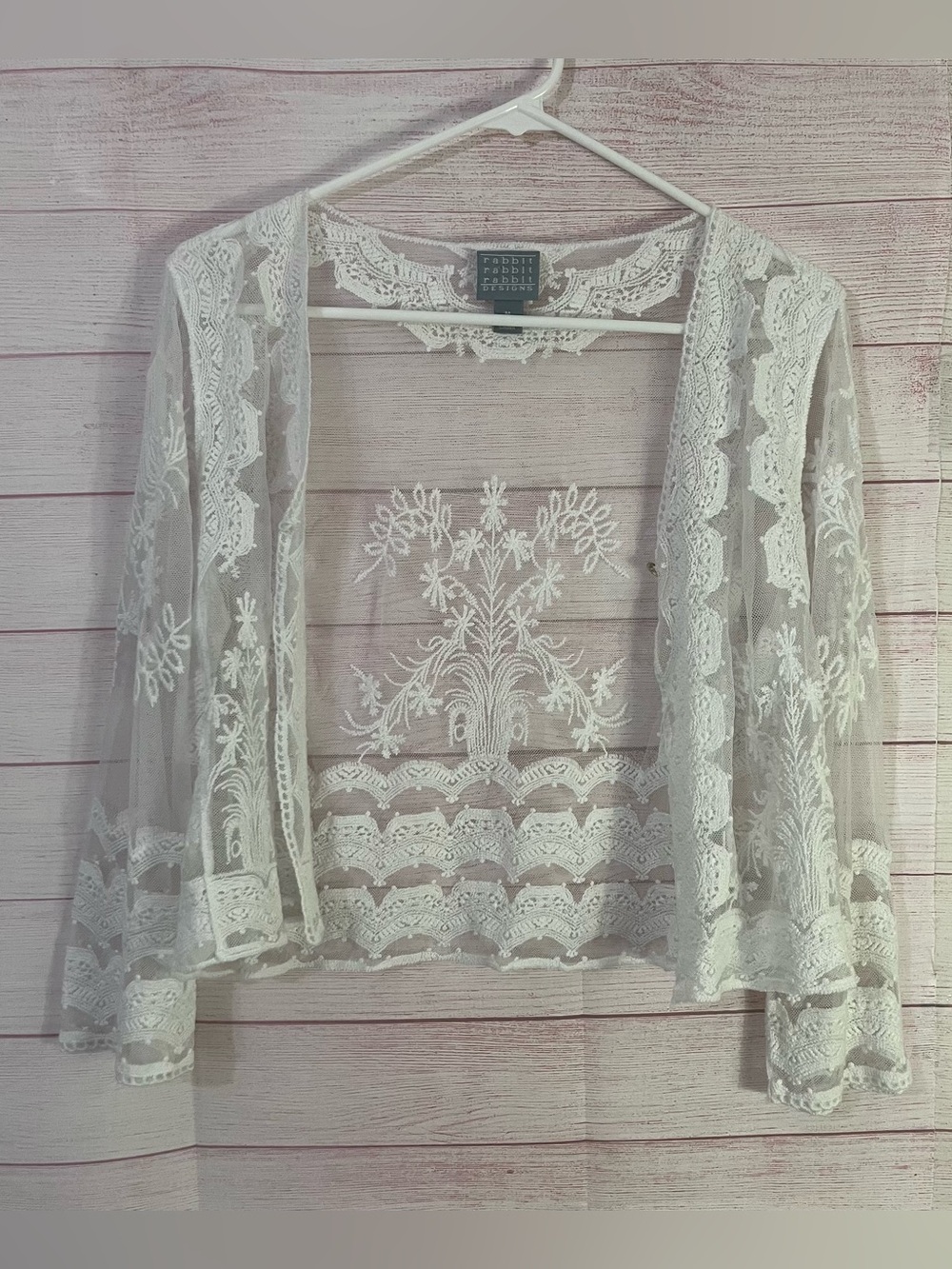 Rabbit Rabbit Rabbit Designs One Button Cardigan Shrug Medium - Picture 5 of 6